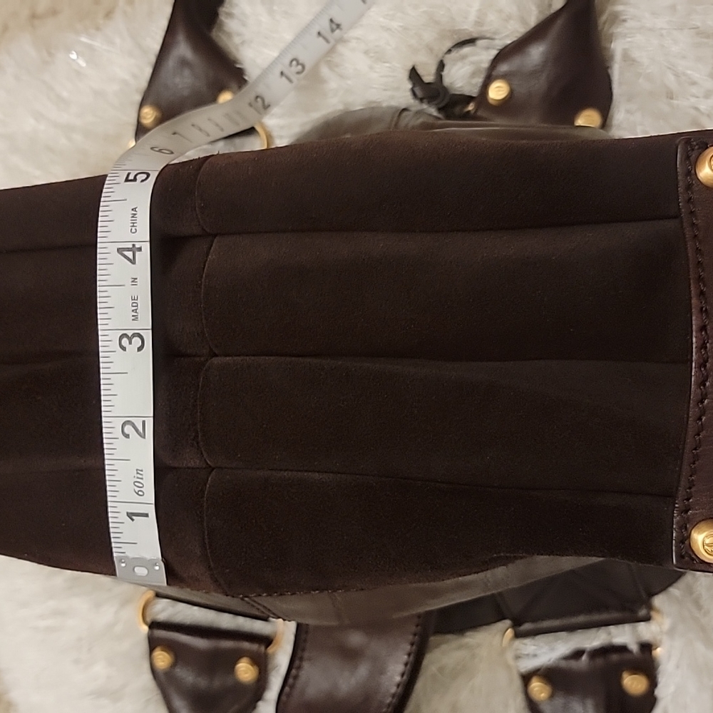 📍Rare |Vintage | Francesco Biasia | Leather & Suede East West Style Bag - Picture 16 of 16